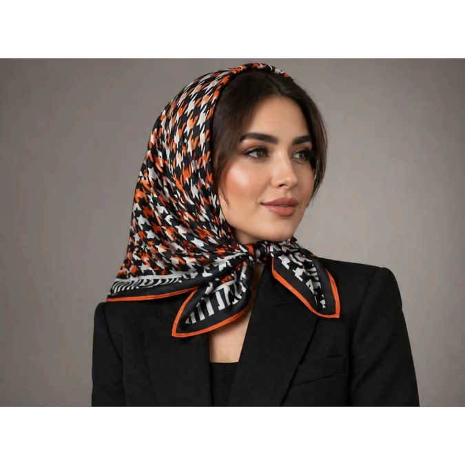 مینی اسکارف مجلسی؛ از ابریشم و ساتن تا توری و گیپور - تصویر ۵ - استایل و پوشاک